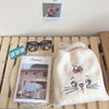 Plush Shoulder Bag Winter Cartoon Handbags Cute Face Embroidery  Hand Bag  Women Solid Color Ladies Bag Tote  28*30cm Small Bag