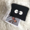 Plush Shoulder Bag Winter Cartoon Handbags Cute Face Embroidery  Hand Bag  Women Solid Color Ladies Bag Tote  28*30cm Small Bag
