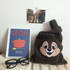 Plush Shoulder Bag Winter Cartoon Handbags Cute Face Embroidery  Hand Bag  Women Solid Color Ladies Bag Tote  28*30cm Small Bag
