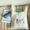 Plush Shoulder Bag Winter Cartoon Handbags Cute Face Embroidery  Hand Bag  Women Solid Color Ladies Bag Tote  28*30cm Small Bag